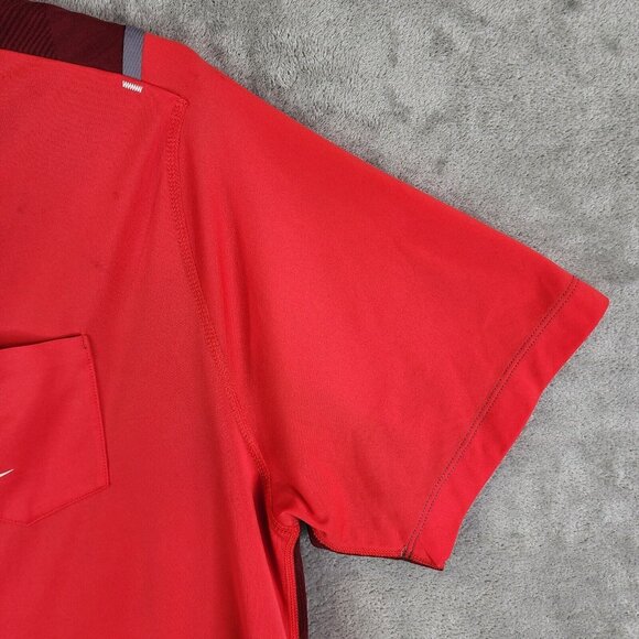 Mens Red Burgundy Nike Golf Tour Performance Polo Shirt Short Sleeve Dri Fit XL - Picture 2 of 10